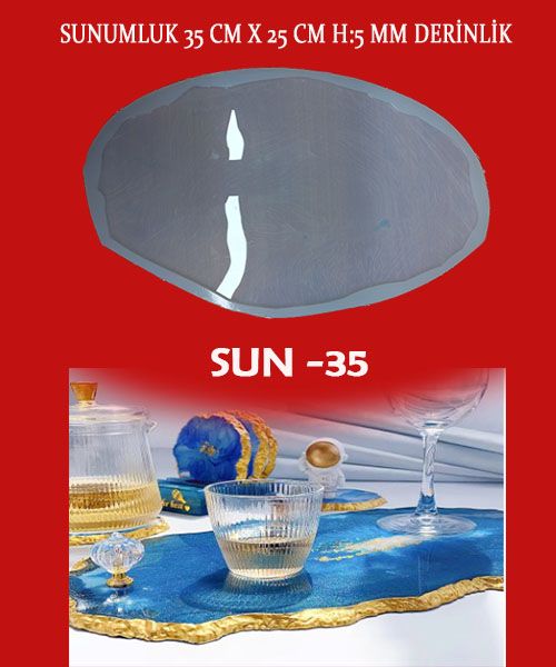 Sunumluk Oval büyük tepsi kalıp