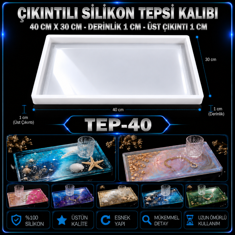  ÇIKINTILI TEPSİ SİLİKON KALIBI 