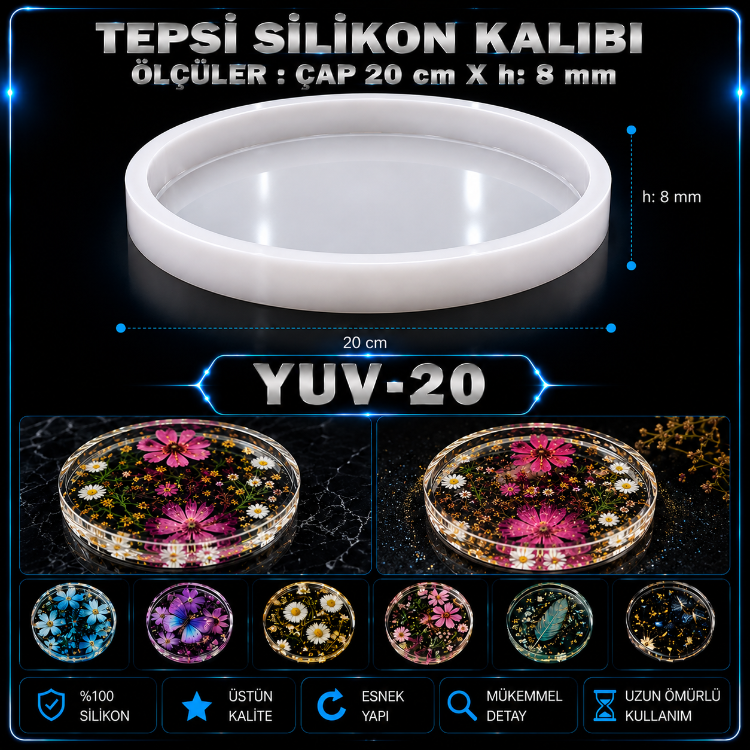 YUV-20 YUVARLAK TEPSİ SİLOKON KALIBI