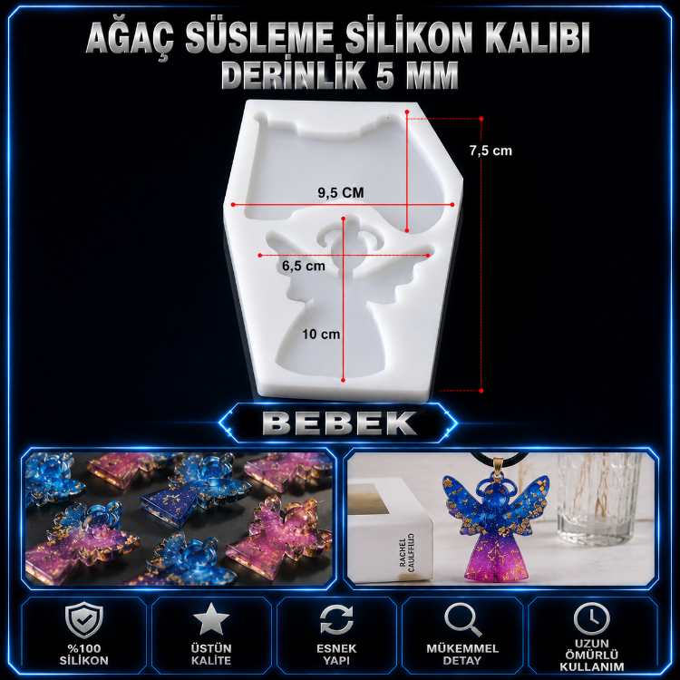 Rahibe Kilise Ağaç Süs Kalıbı