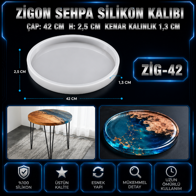 Orta Sehpa Silikon Kalıbı 42 cm