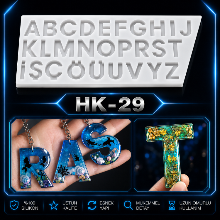 BÜYÜK BOY SİLİKON HARF KALIBI (TÜRKÇE KARAKTER) HK-29