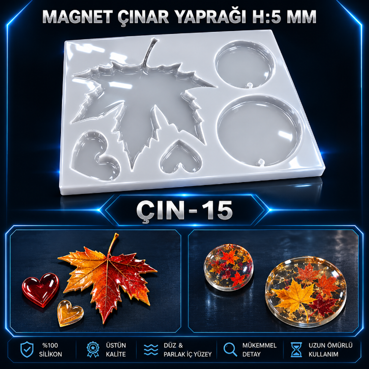 ÇINAR YAPRAĞI SİLİKON KALIBI ÇIN-15