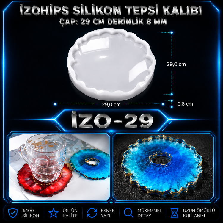 KAHVE SUNUMLUK TEPSİ KALIBI İZO 29