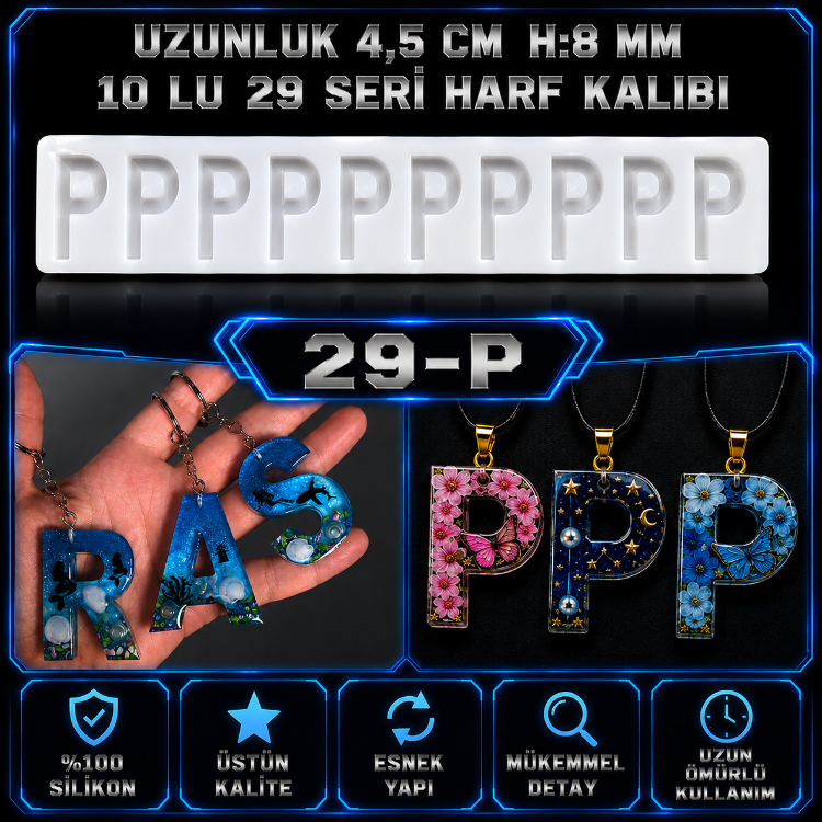 P HARF 10 LU SERİ SİLİKON KALIBI