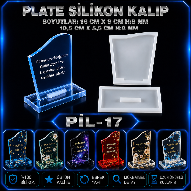 Plaket Silikon Kalıbı PİL 17