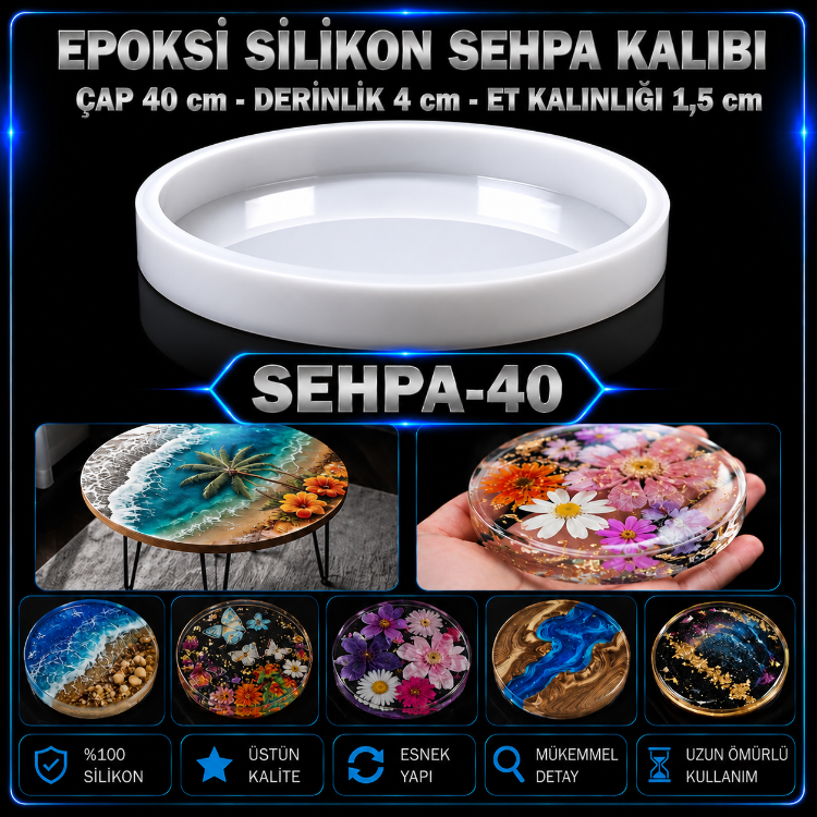 Yuvarlak Sehpa Silikon Kalıbı