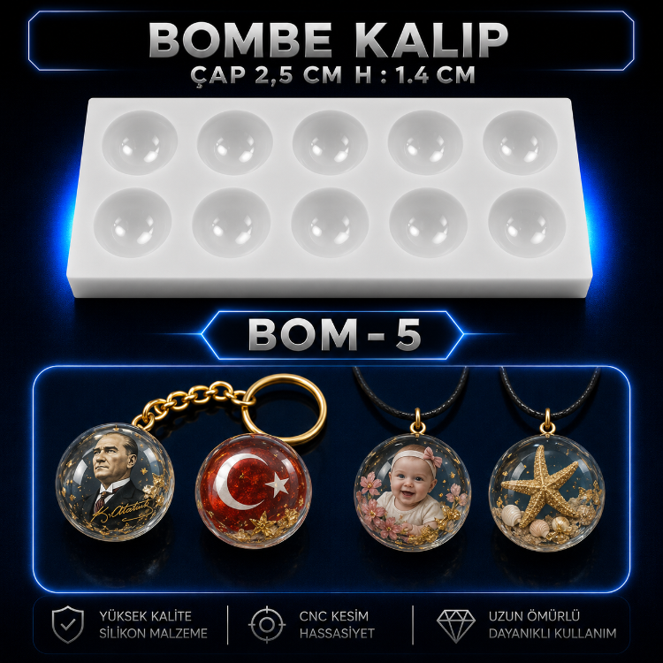 BOMBELİ KOLYE ANAHTARLIK KALIBI BOM-5