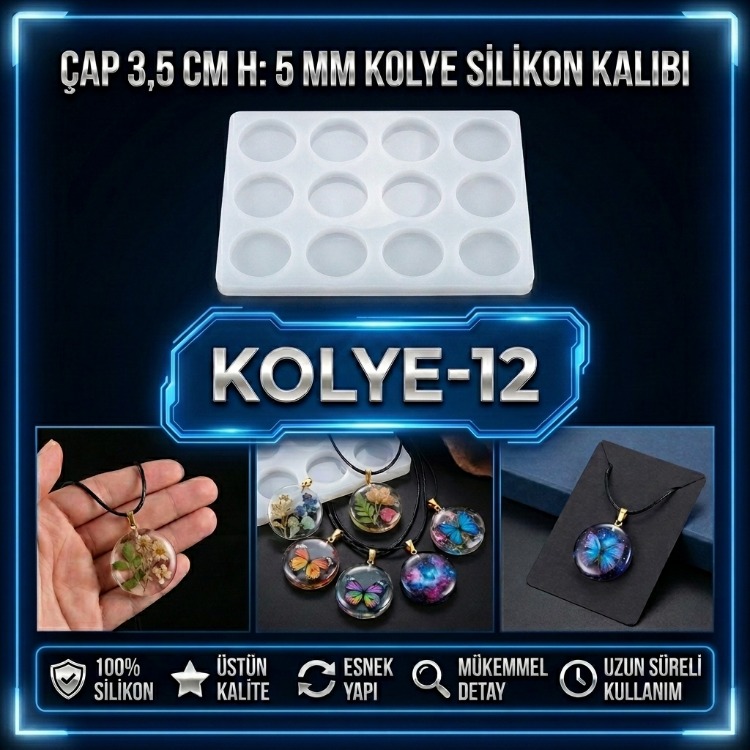 Yuvarlak Kolye Anahtarlık kalıbı