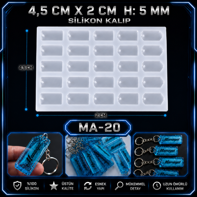 MA-20 ANAHTARLIK Magnet SİLİKON KALIBI