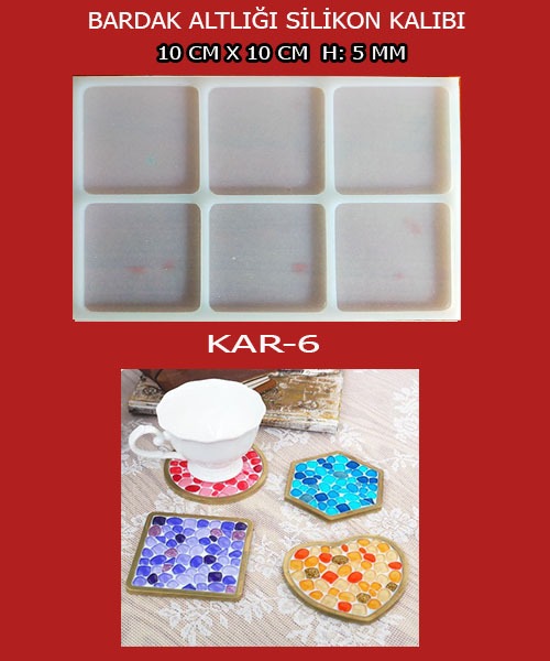  Bardak Altlığı Silikon Kalıbı 