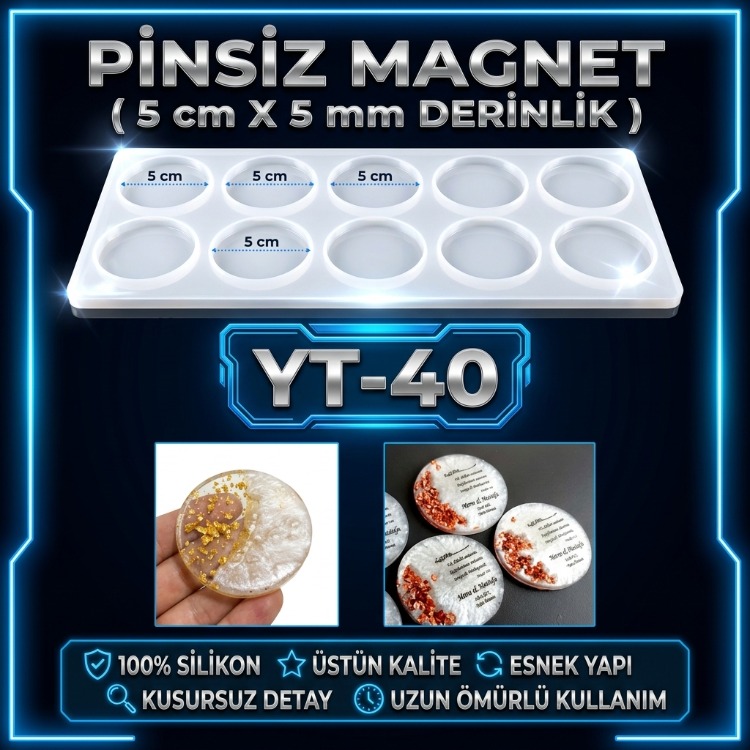 YUVARLAK ANAHTARLIK YT 40 MAGNET KALIBI
