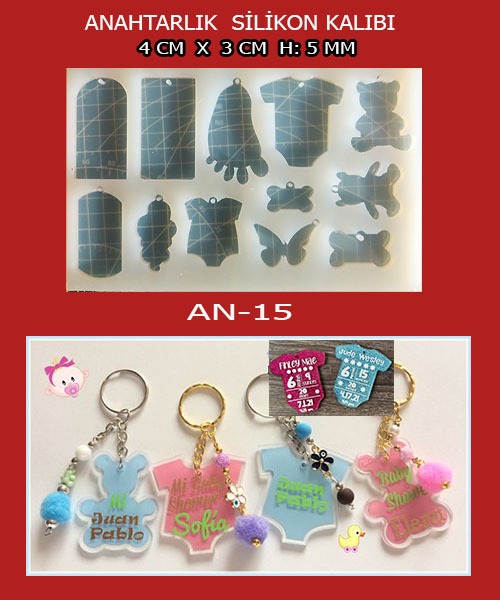 Anahtarlık Silikon Kalıbı An 15