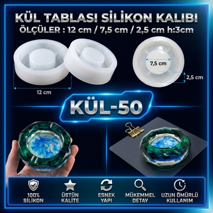 KÜL TABLASI SİLİKON KALIBI KÜL-50
