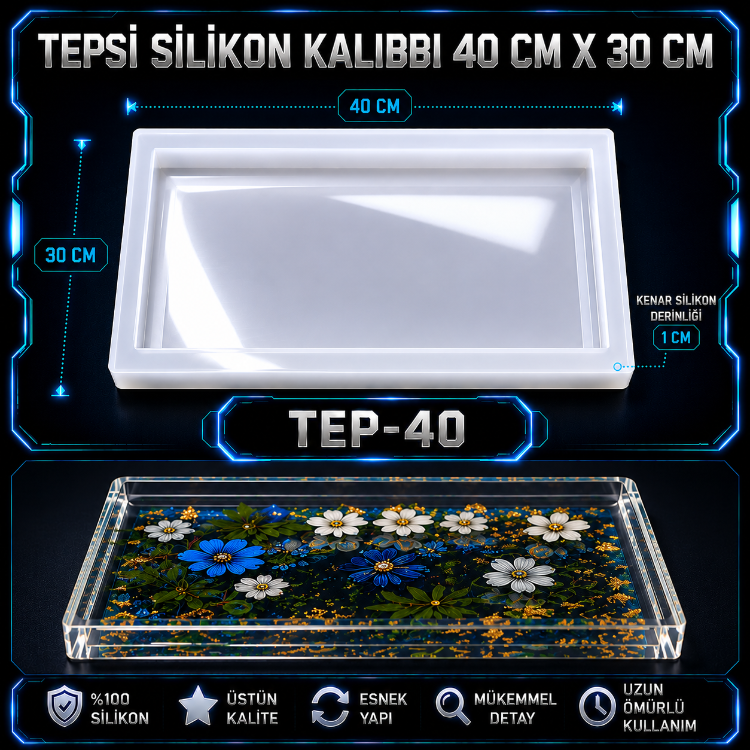  ÇIKINTILI TEPSİ SİLİKON KALIBI 