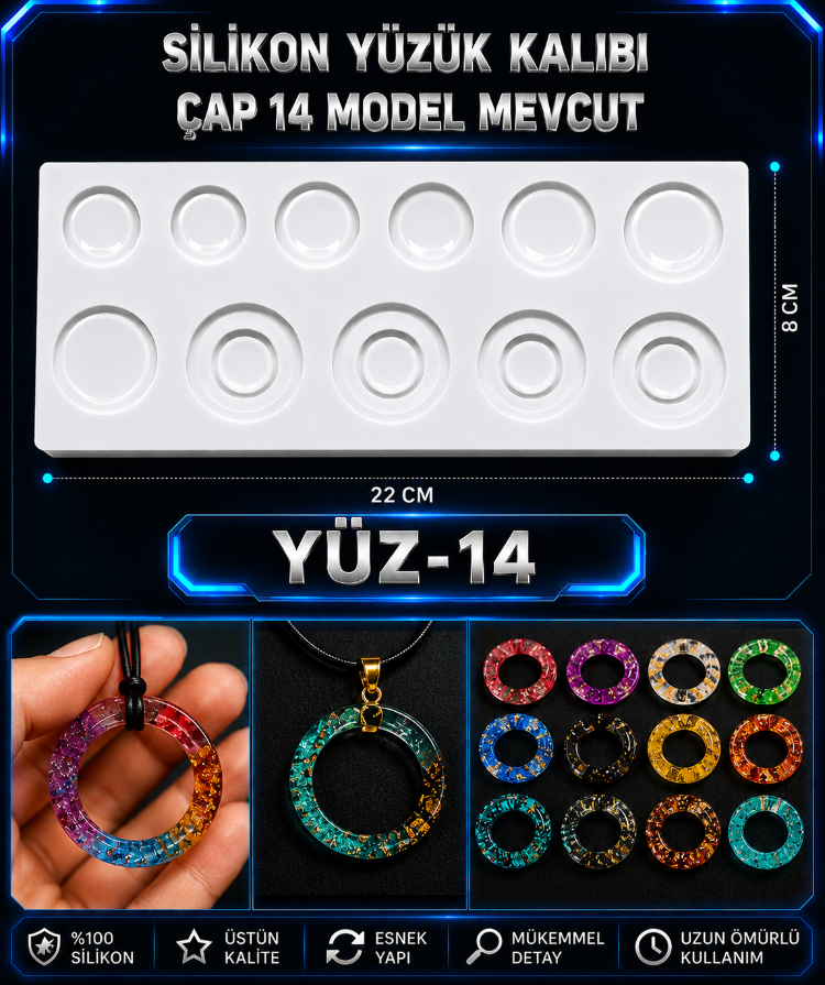 YÜZ-14 YÜZÜK SİLİKON KALIBI