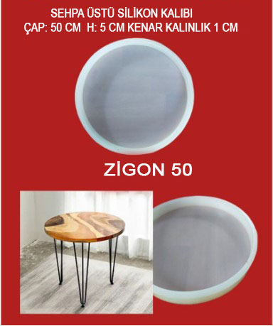 Orta sehpa silikon kalıbı 50 cm