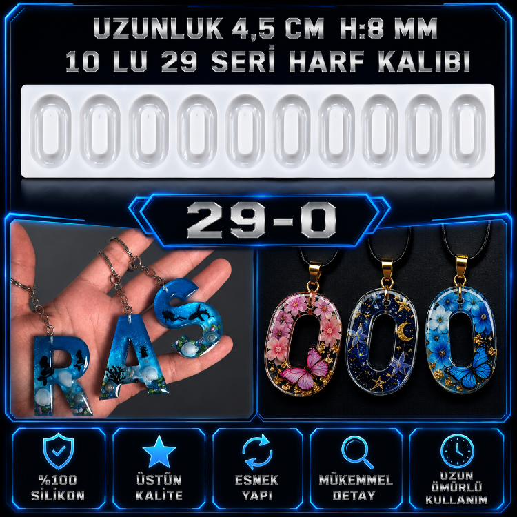 O HARF 10 LU SERİ SİLİKON KALIBI