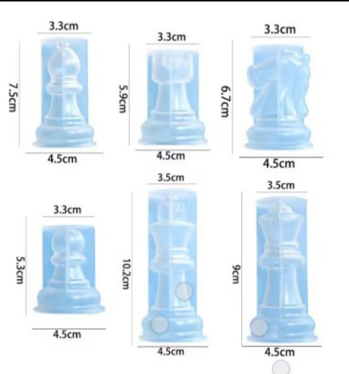 3D satranç takımı sililkon kalıbı