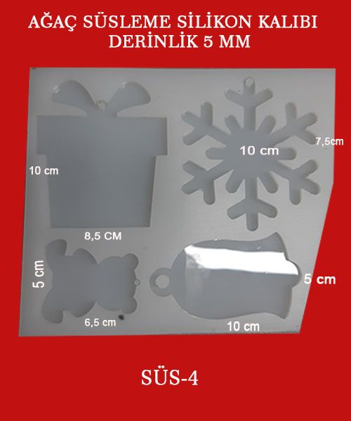 Ağaç Süs Kalıbı Kar Tanesi 