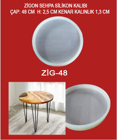 Büyük Sehpa Silikon Kalıbı 48 cm
