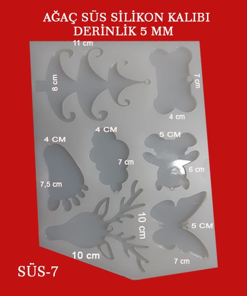 Ağaç süs kalıbı Anahtarlık