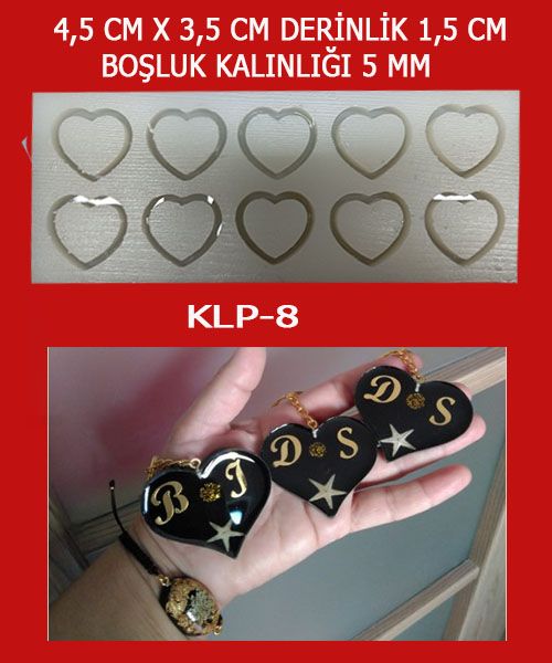 Kalp kolye kalıbı 