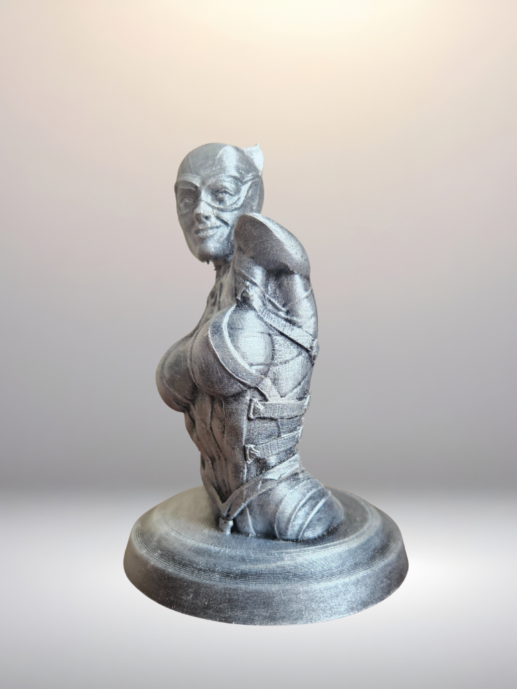 Catwoman Büst - Figür - 12 Cm El Boyaması PLA Plastik