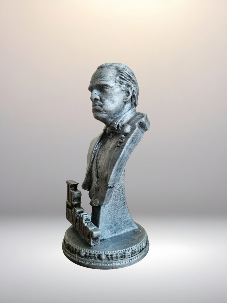 Marlon Brando - Don Corleone - Godfather - Büst - Figür - 12 Cm El Boyaması PLA Plastik
