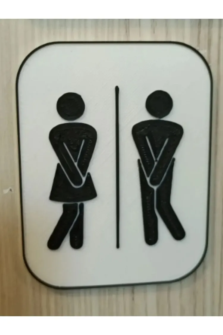 WC Kapı Süsü - Kadın ve Erkek Figürlü Eğlenceli Kapı Tabelası