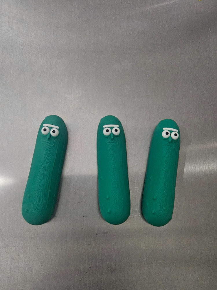 3 ADET Salatalık Şeklinde Sevimsiz Buzdolabı Magneti PLA Plastik