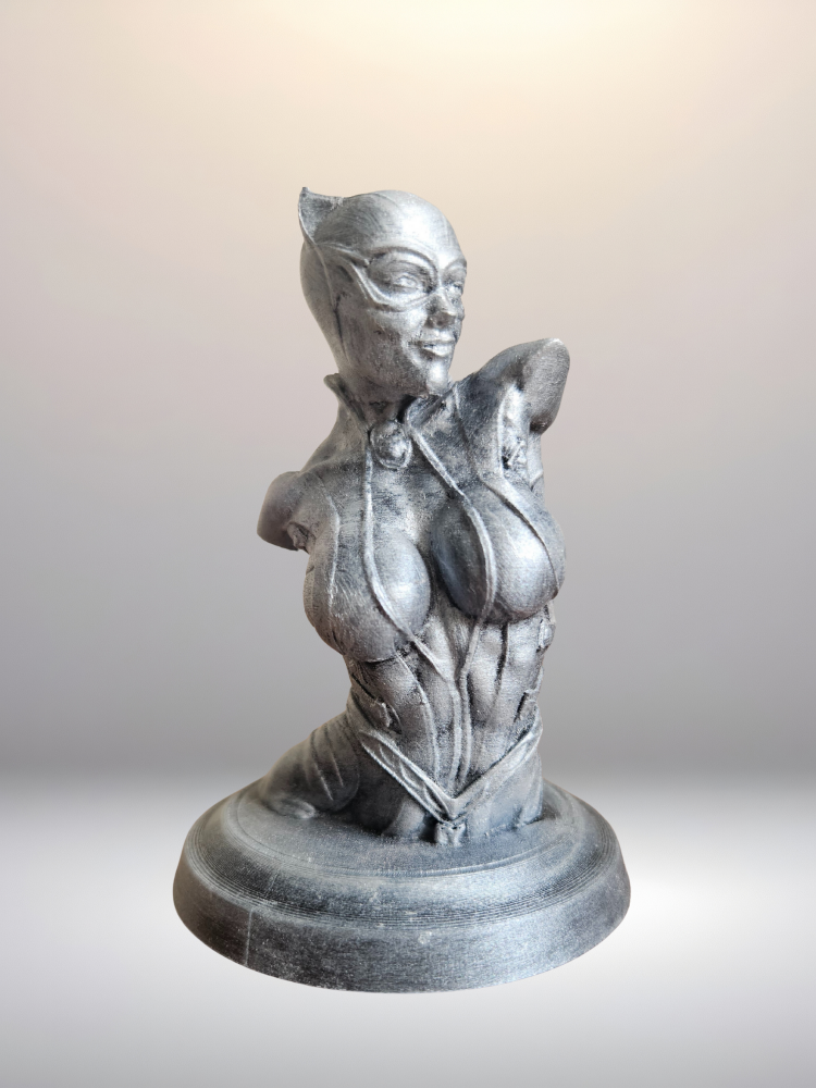 Catwoman Büst - Figür - 12 Cm El Boyaması PLA Plastik