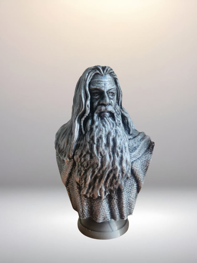 Gandalf Büst / Figür - Yüzüklerin Efendisi - Lotr - 12 CM PLA Plastik El Boyaması
