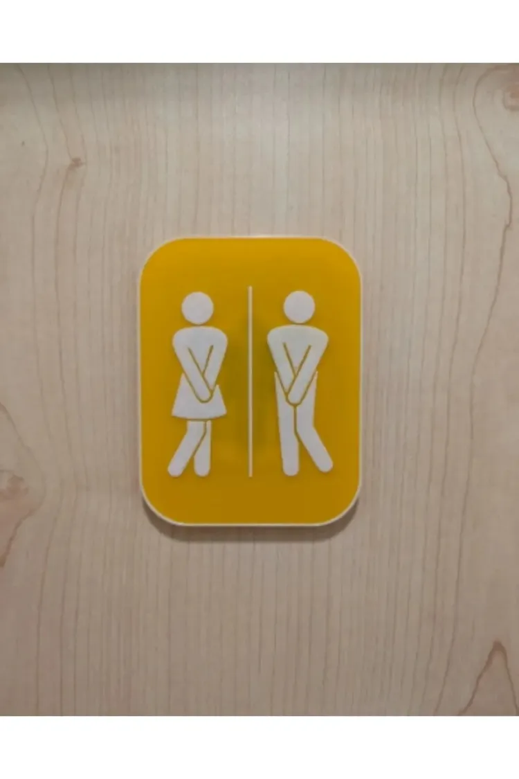 WC Kapı Süsü - Kadın ve Erkek Figürlü Eğlenceli Kapı Tabelası