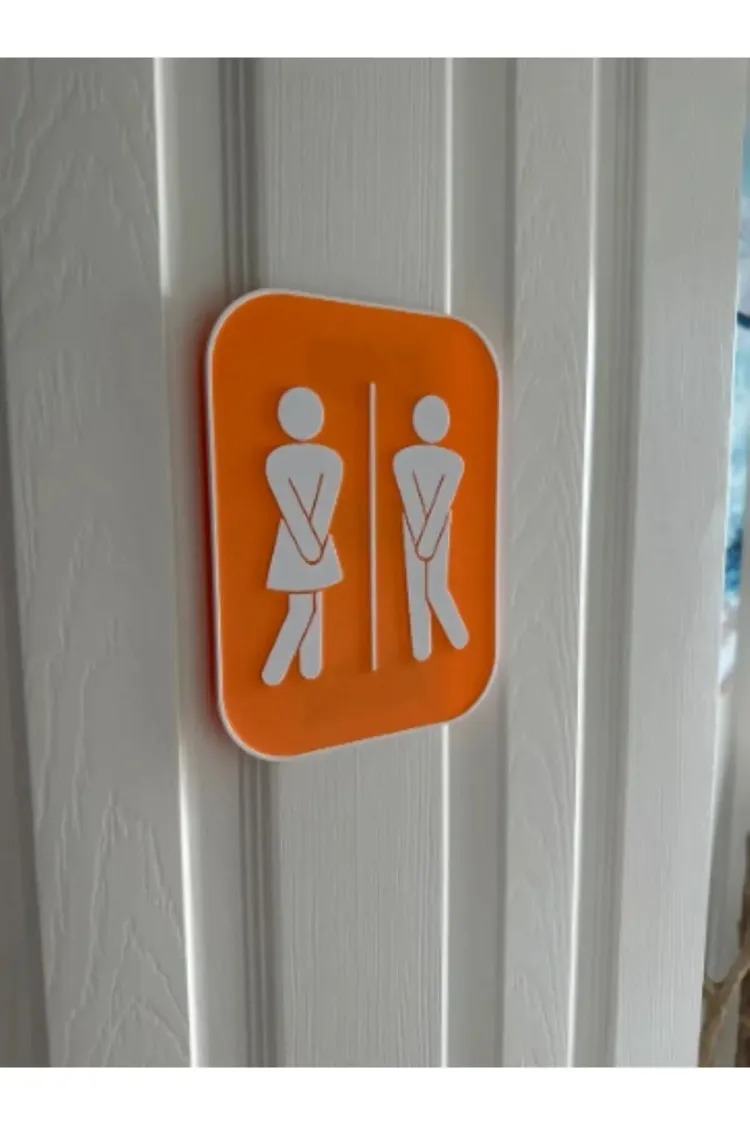 WC Kapı Süsü - Kadın ve Erkek Figürlü Eğlenceli Kapı Tabelası