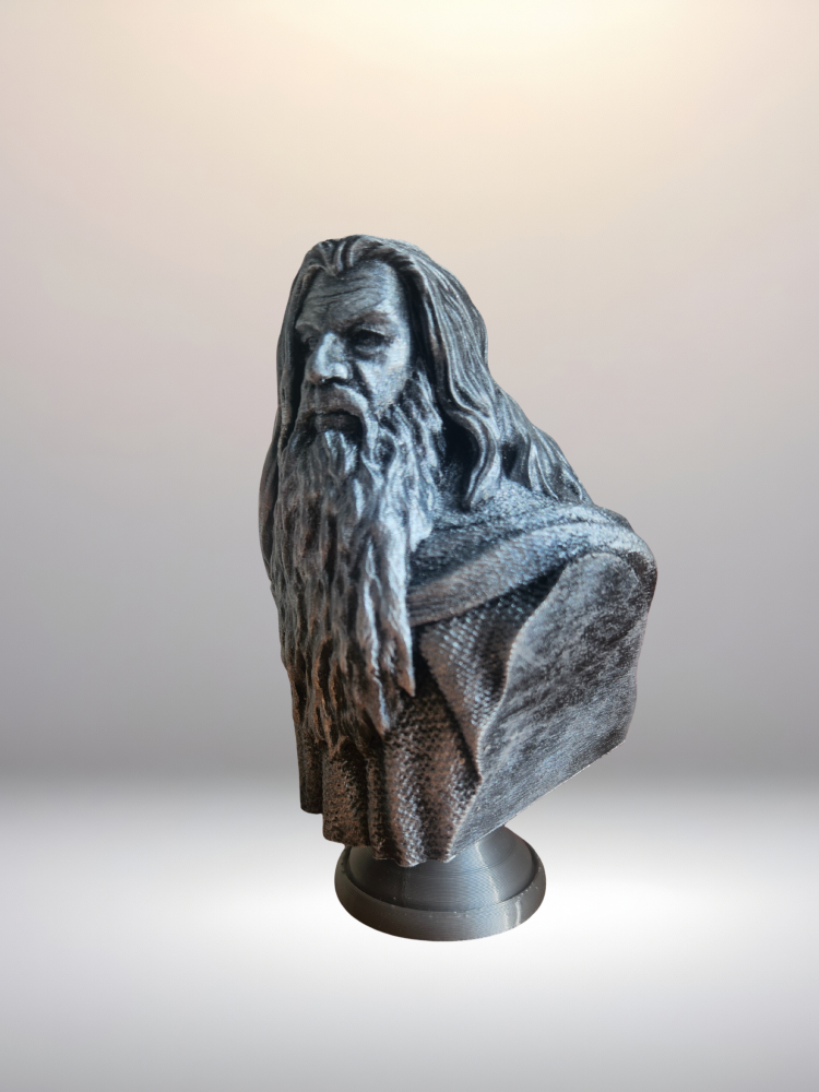 Gandalf Büst / Figür - Yüzüklerin Efendisi - Lotr - 12 CM PLA Plastik El Boyaması