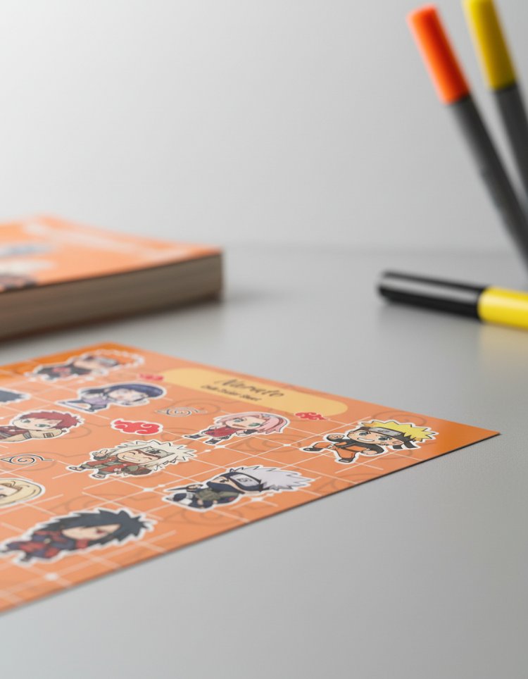 Naruto Chibi Sticker Sayfası - Akatsuki ve Ninja Takımı Vinil Çıkartma Seti (A5/A6)