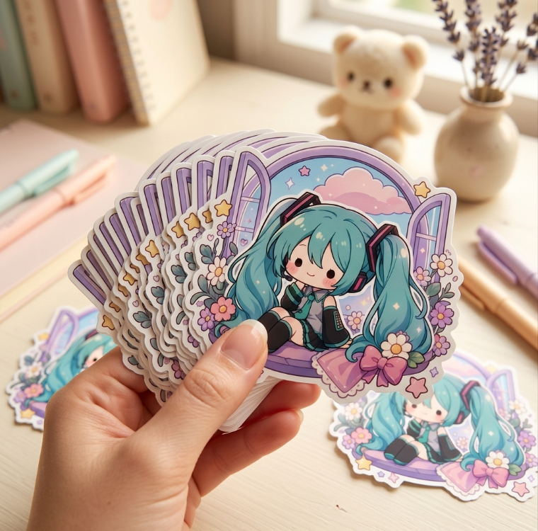 Hatsune Miku Sticker – Kawaii Anime Tasarımı