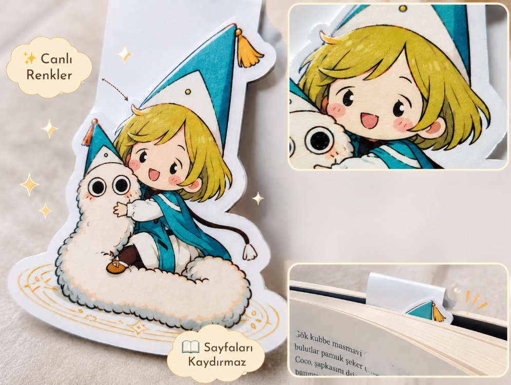 Witch Hat Atelier Coco Mıknatıslı Kitap Ayracı | Anime Kitap Ayracı