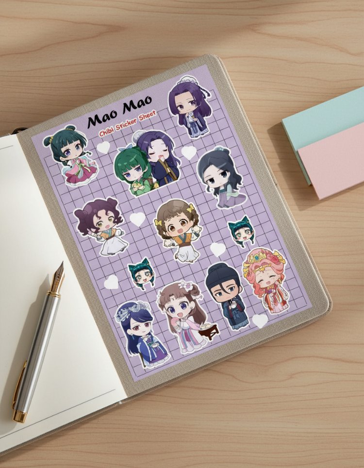 Mao Mao Chibi Sticker Seti
