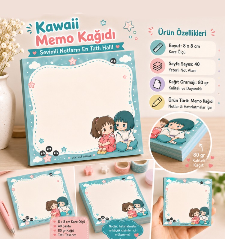 Spirited Away Kawaii Memopad