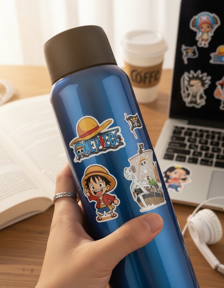 One Piece Chibi Sticker Sayfası - Hasır Şapka Tayfası Vinil Çıkartma Seti (A5/A6)