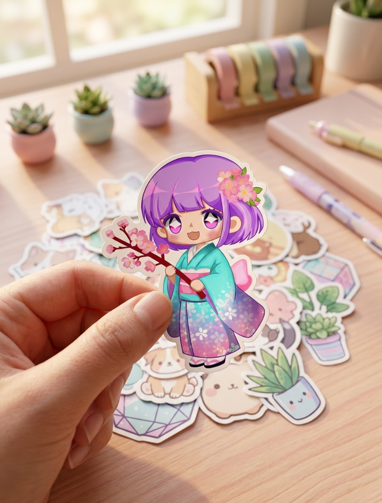 Luna Sticker – Kawaii Anime Chibi Sakura Sticker