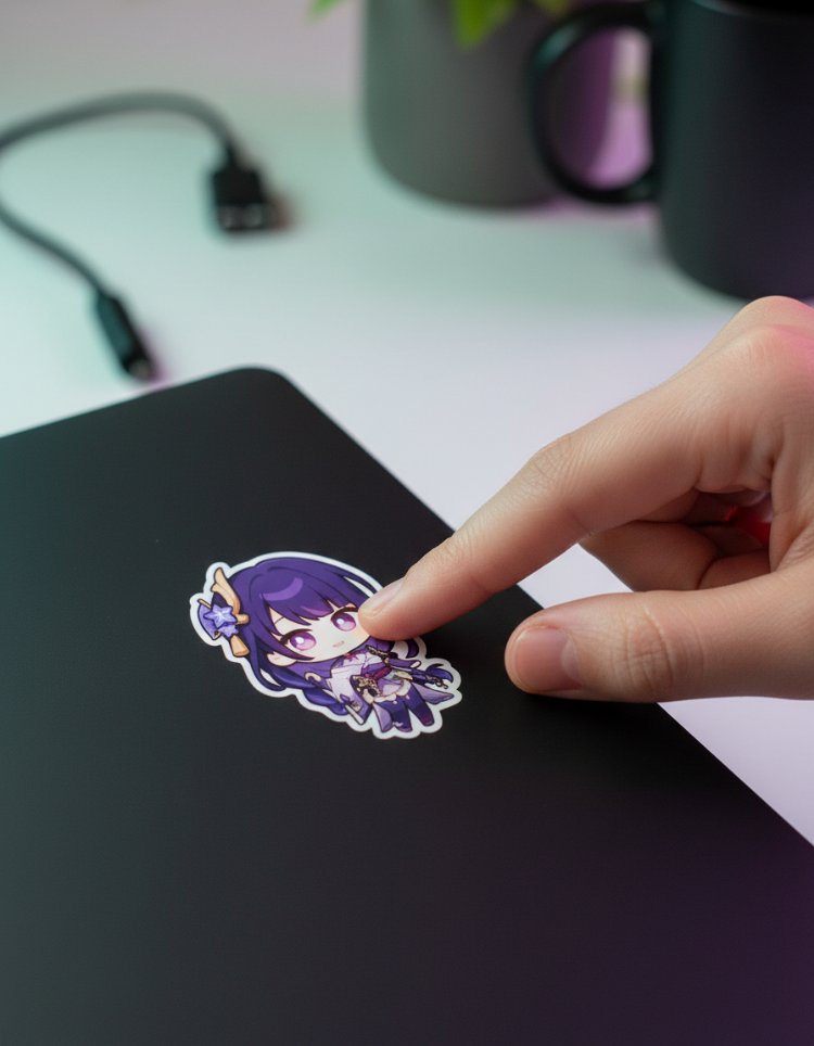 Genshin Impact Chibi Sticker Sayfası - Vinil Anime Çıkartma Seti