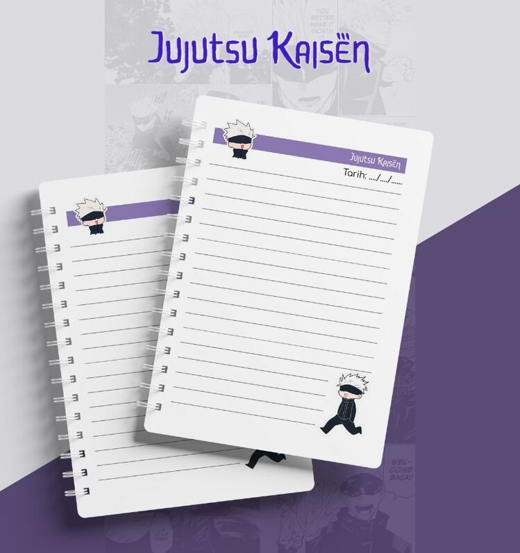 Jujutsu Kaisen Özel Tasarım Defter