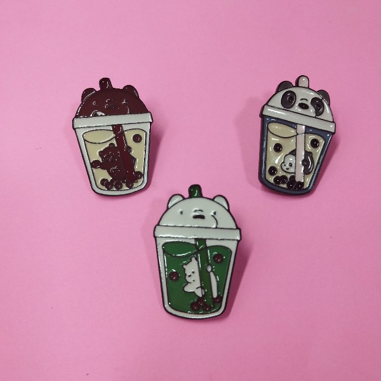 Ayı ve Pandali Pin Rozet