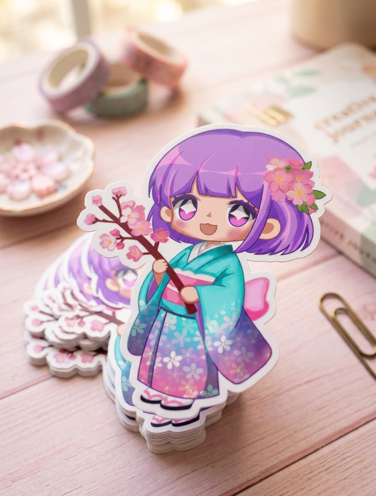 Luna Sticker – Kawaii Anime Chibi Sakura Sticker