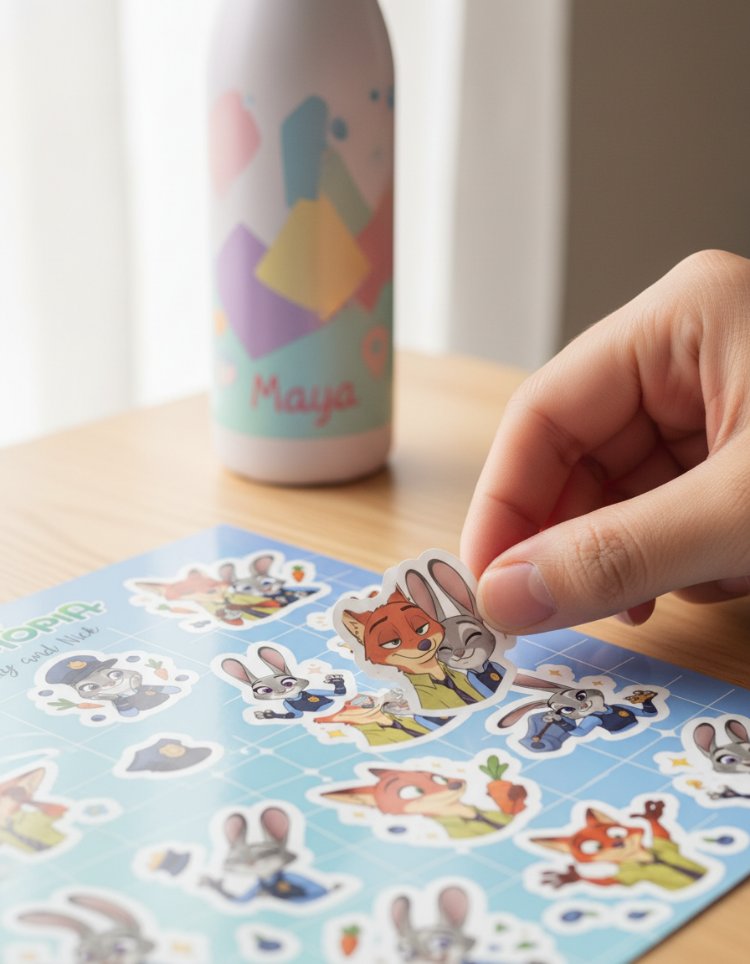 Zootopia Judy ve Nick Sticker Sayfası - 18 Parça Çıkartma Seti