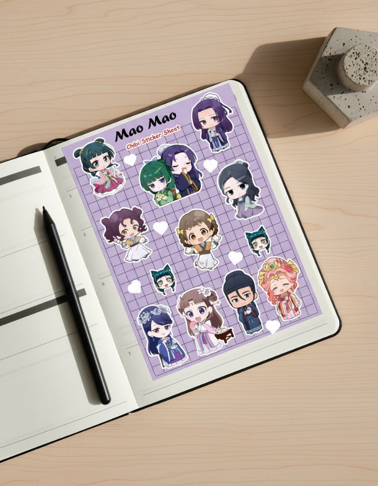 Mao Mao Chibi Sticker Seti