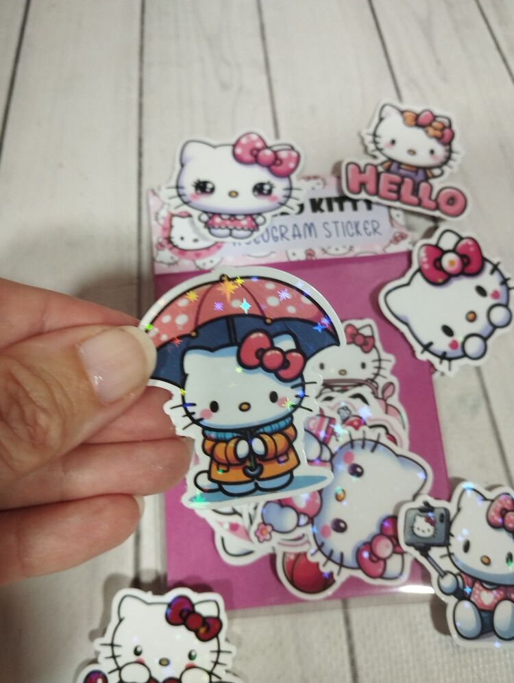 Hello Kitty Hologram Sticker Set